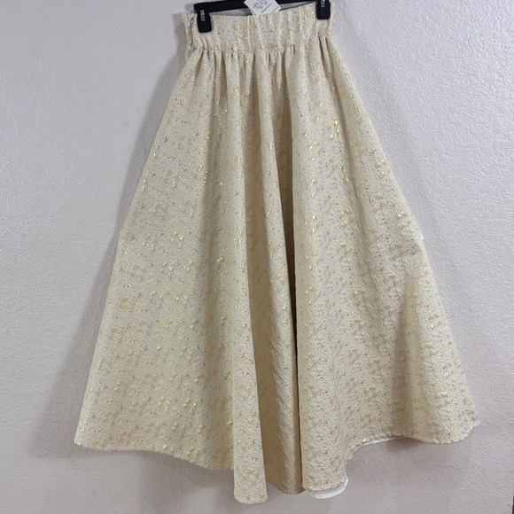 Bognar and Piccolini Bognar Blue,Size XS,Elegant Cream Maxi Skirt - Picture 9 of 17